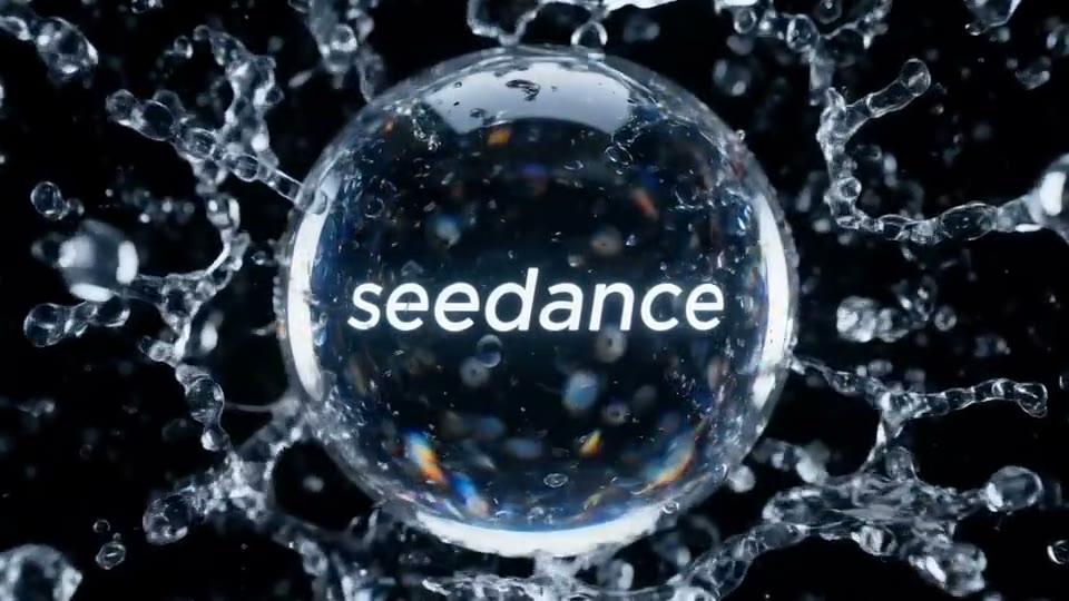 Official Seedance 2.5 AI video model preview showing a crystal Seedance sphere across cinematic scenes