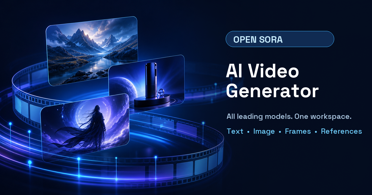 Open Sora — Free AI Video Generator | Text, Image & Video to Video